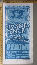 2003 Rock Concert Poster Evanescence Mike Martin S/N LE 100 Revis Columbus OH