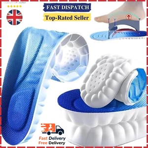 4D CLOUD TECHNOLOGY Insoles Hiking Trainer Inner Soles Inserts Breathable Work - Picture 1 of 16