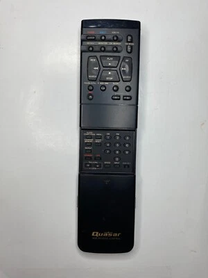 Quasar VSQS0898 VCR Player Remote Control, Black - OEM for VH6205 VH6405 - Image 1 of 4