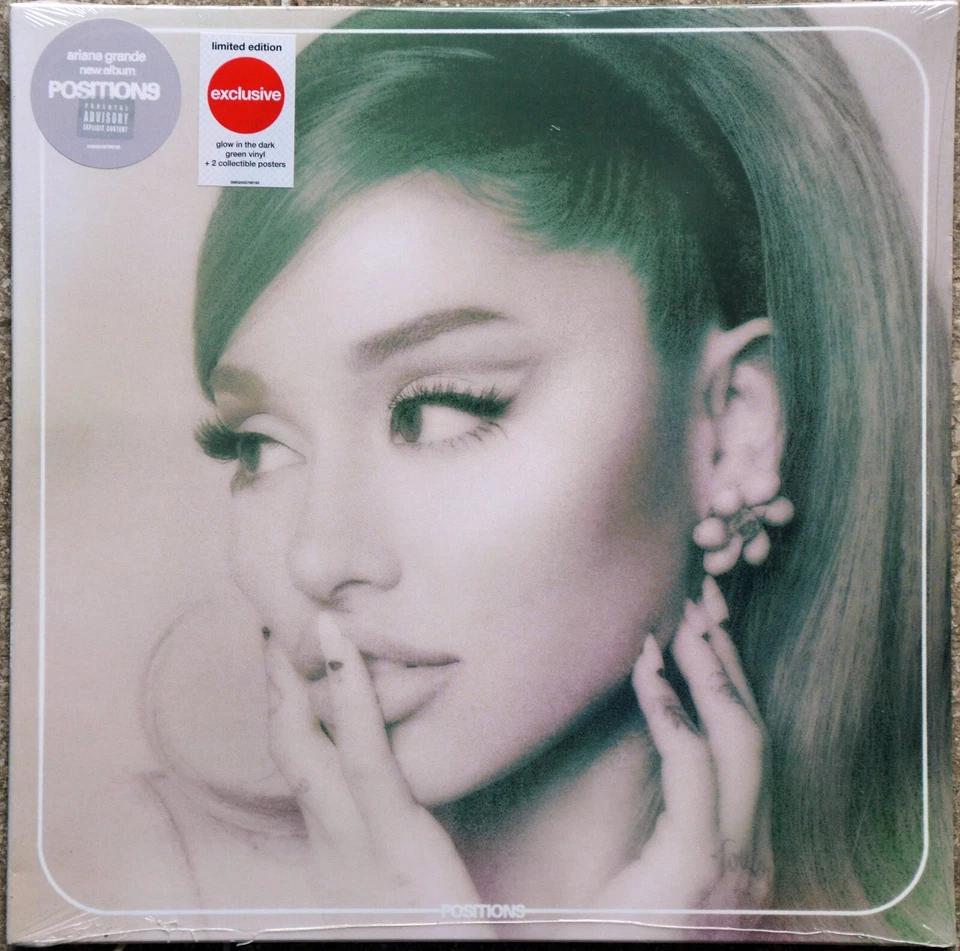 33t Ariana Grande - Positions - VINYLE VERT PHOSPHORESCENT - EDITION LIMITEE LP - Photo 1/1