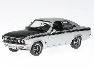 Opel Manta A GT/E silver mattblack diecast model car Vitrine Eaglemoss 1:43 - Image 1 of 4