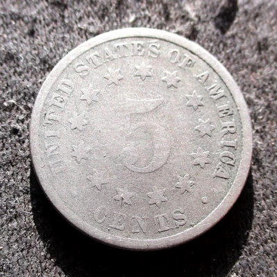 5 CENTS 1883 "SHIELD NICKEL" UNITED STATES OF AMERICA - Image 1 of 2