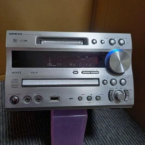 ONKYO FR-N9NX CD MD Recorder Amplifier Deck RW MD MDLP 52W Silver Working Japan - Picture 1 of 24