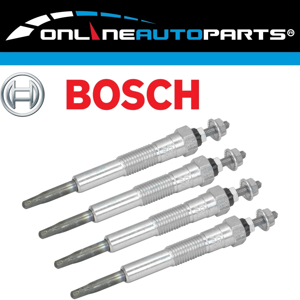 4 Bosch Glow Plugs for Toyota Prado KZJ70 KZJ73 KZJ77 KZJ78 3.0L 1KZ-TE Diesel - Image 1 of 1