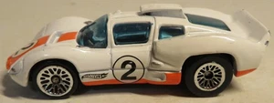 Vintage 2002 Hot Wheels Mattel #2 Chaparral weiß orange Rennwagen lose Malaysia - Bild 1 von 15