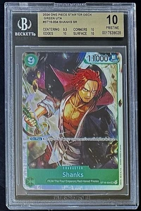 BGS 10 One Piece ST16-004 SR Shanks - English - Foil - Green Uta - Graded - TCG - Bild 1 von 2