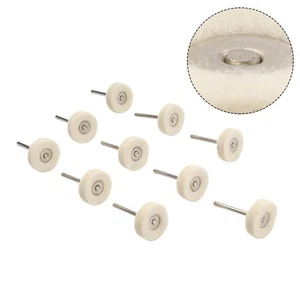 10 Stck. Wollfilz Polierscheibe Polierscheibe Pad Rotationswerkzeug 3 mm Schaft - Bild 1 von 10