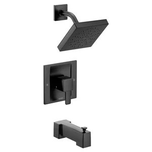 Moen Kit Assetto Vasca/Doccia 90 Gradi Nero Opaco Posi-Temp con Eco-Performance - Foto 1 di 4