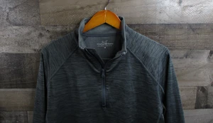 Suéter Vineyard Vines Para Hombres Gris Medio Cuarto Cremallera Pullover Rendimiento Raglán - Imagen 1 de 11