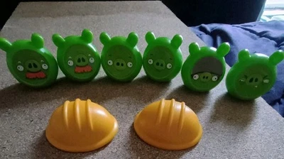 Juego de mesa Mattel Angry Birds piezas seis cerdos verdes + 2 cascos amarillos Foto 1 de 4