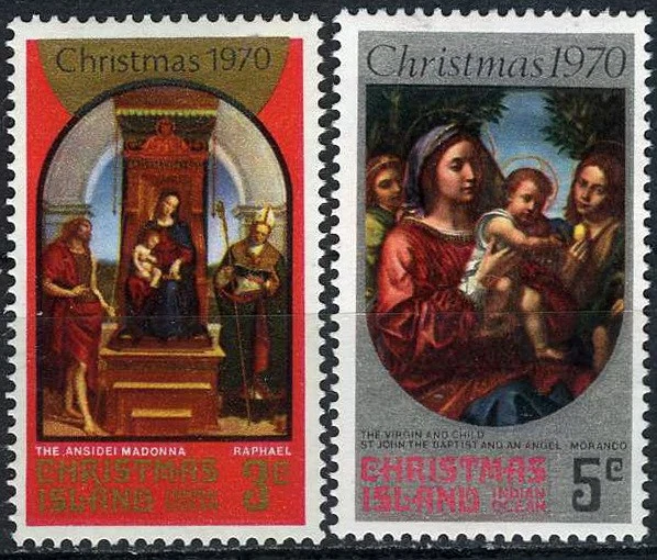 Belén de Navidad Isla de Navidad 1970 MH (SC# 35-36) Foto 1 de 1