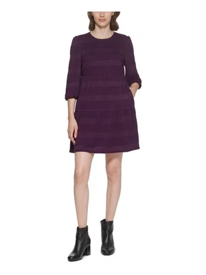 JESSICA HOWARD Womens Purple Button Closure Sweater Dress Petites PM - Image 1 of 4