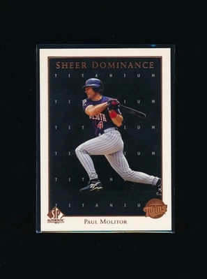 1998 UD Sheer Dominance SP14, Paul Molitor SP Titanium # /100, Rare - Image 1 of 2