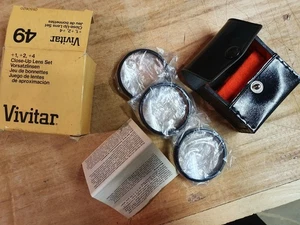 Vintage Vivitar close-up lens set +1, +2, +4 52mm, brand new in box, never used - Picture 1 of 5