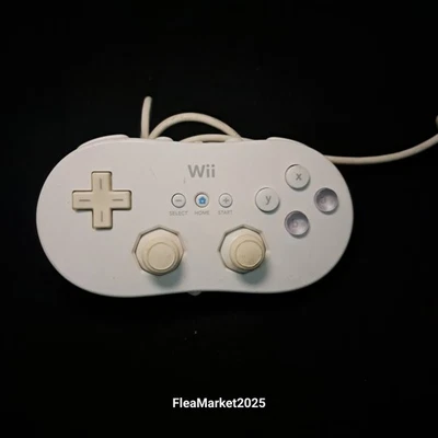 Official Nintendo Wii Classic Controller White RVL-005 OEM  - Image 1 of 2