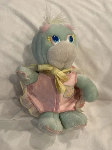 Peluche pupazzo peluche Baby Turtle Tots vestiti 1988 vintage Mattel senza cappello 8" - Foto 1 di 4
