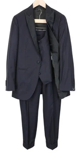SUITSUPPLY La Spalla Men's Suit UK36R Navy Blue Wool S130s 3Pc Slim Tuxedo * - Picture 1 of 22
