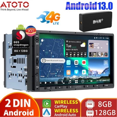 ATOTO X10 DAB+ 8G+128G Android 13 Autoradio GPS Navi Radio 4G LTE Bluetooth AI - Bild 1 von 4