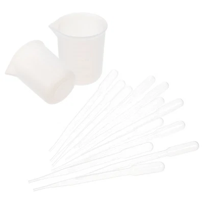  Plastic Measuring Jugs Lab Cup Silicone DIY Tools Craft Making Device - Image 1 of 4