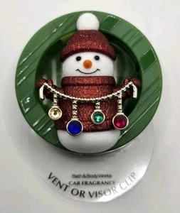 Bath & Body Works Ornament Schneemann Belüftung Visier Clip Auto Duft Halter Neu mit Etikett - Bild 1 von 2
