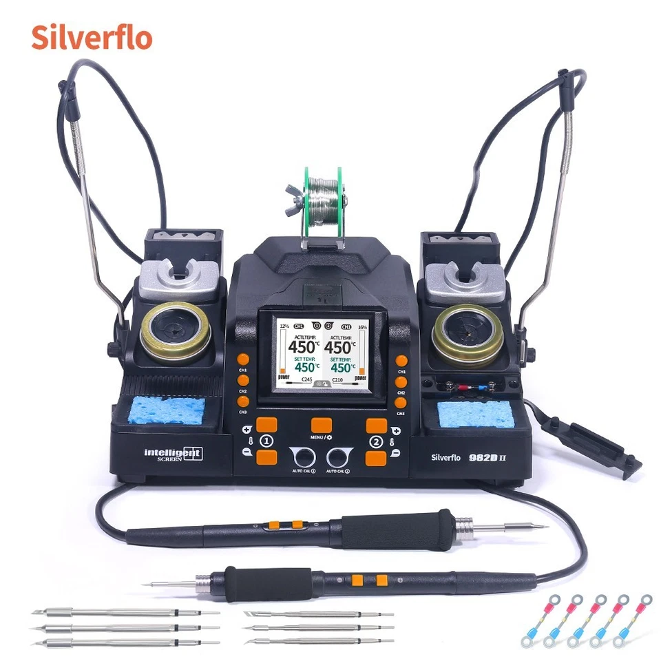 982D-II Digital soldering iron Station for PCB Repair C210/C245 solder Iron Tips - Image 1 of 4