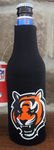 Cincinnati Bengals Licensed NFL Bottle Koozie Zipper Football Beer huggie cooler Cover