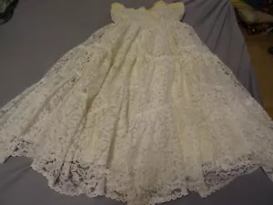 Vintage Kleid Spitze Hochzeit Hippie Ibiza Bandeau Brautkleid kurz Gr S-XL - Bild 1 von 8