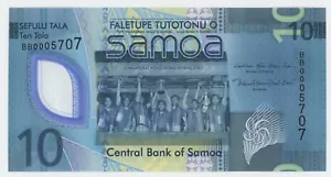 Samoa 10 Tala ND 2023 Pick 48 UNC Uncirculated Banknote Serial BB - Picture 1 of 2