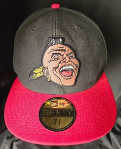 Vintage Atlanta Braves Fitted Hat Screaming Indian Chief Noc A Homa Size 7 1/8. - Picture 1 of 5