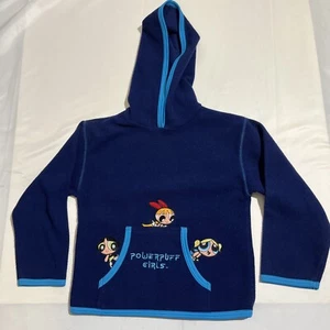 Vintage 90s 2000 Powerpuff Girls Fleece Hoodie Girls Medium Cartoon Network - Picture 1 of 8