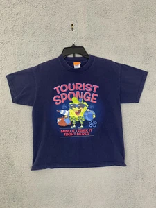 Nickelodeon Spongebob Squarepants Youth Shirt XL Jerry Leigh Blue Cartoon VTG - Picture 1 of 12