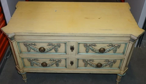 Beautiful Karges Louis XVI Low Chest Dresser with antiqued finish Cover