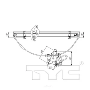 Power Window Motor and Regulator Assembly Front Right TYC 660315 - Picture 1 of 1