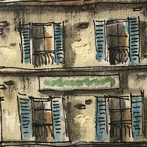 Marie Sardim Bern Switzerland Watercolor On Canvas 23’x27’ - Picture 1 of 12