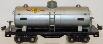 Prewar Lionel 515 Standard gauge Tank Car Sunoco Oils Decal Nickel Trim complete - Image 1 of 4