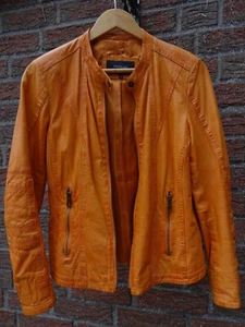 manguun Collection Lederjacke orange Gr.38 - Bild 1 von 5