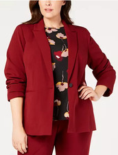 plus size red suits