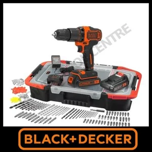 Black & Decker 18V Combi Drill Driver +2x1.5Ah +Accessories+ KItBox - BCD700BAST - Picture 1 of 3