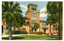 1953 - Famous John Ringling Mansion, Sarasota, Florida Postcard