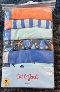 Cat & Jack Boys Size Large (12/14) Multicolor Cotton 7 Pack Briefs Underwear NWT - Picture 1 of 5