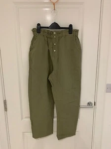 Zara denim khaki trousers size EUR 44 - Picture 1 of 4