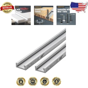 Durable 48" Miter T-Track, Heavy-Duty Aluminum for Table Saws & Router Tables - Picture 1 of 9