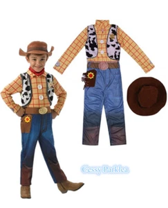 SN-F4-3 Kids Cowboy Woody Toy Story Buzz Lightyear Boys Book Week Costume - Picture 1 of 11