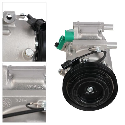 A/C Compressor with Clutch for Hyundai Elantra 2007-2012 L4 2.0L VS16 977012H100 - Image 1 of 4