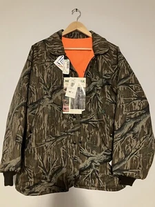 Vintage Mossy Oak L.L. Bean Camo Winter Woods Reversible Coat Men’s Size: M NWT - Picture 1 of 12