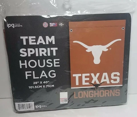 TEXAS Longhorns UT Univ Austin Team Spirit House Flag or Sports Banner 28x40 Cover