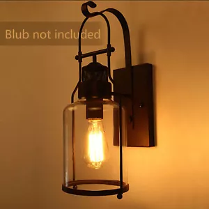 Retro Lantern Antique Vintage Rustic Lamp Wall Sconce Light Fixture Indoor New - Picture 1 of 9