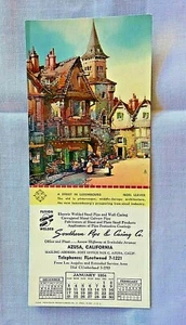 Vintage January1954 Blotter Calendar Azusa Ca  - Picture 1 of 2