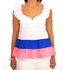 Lilly Pulitzer Emie Ruffle Top Color-Block Size 4
