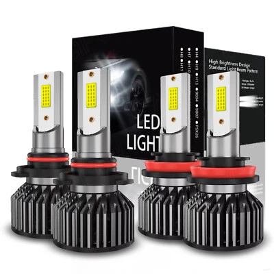 H11 9005 LED Headlight KIT Combo Bulbs 10000K High&Low Beam Super Bright White - Image 1 of 4